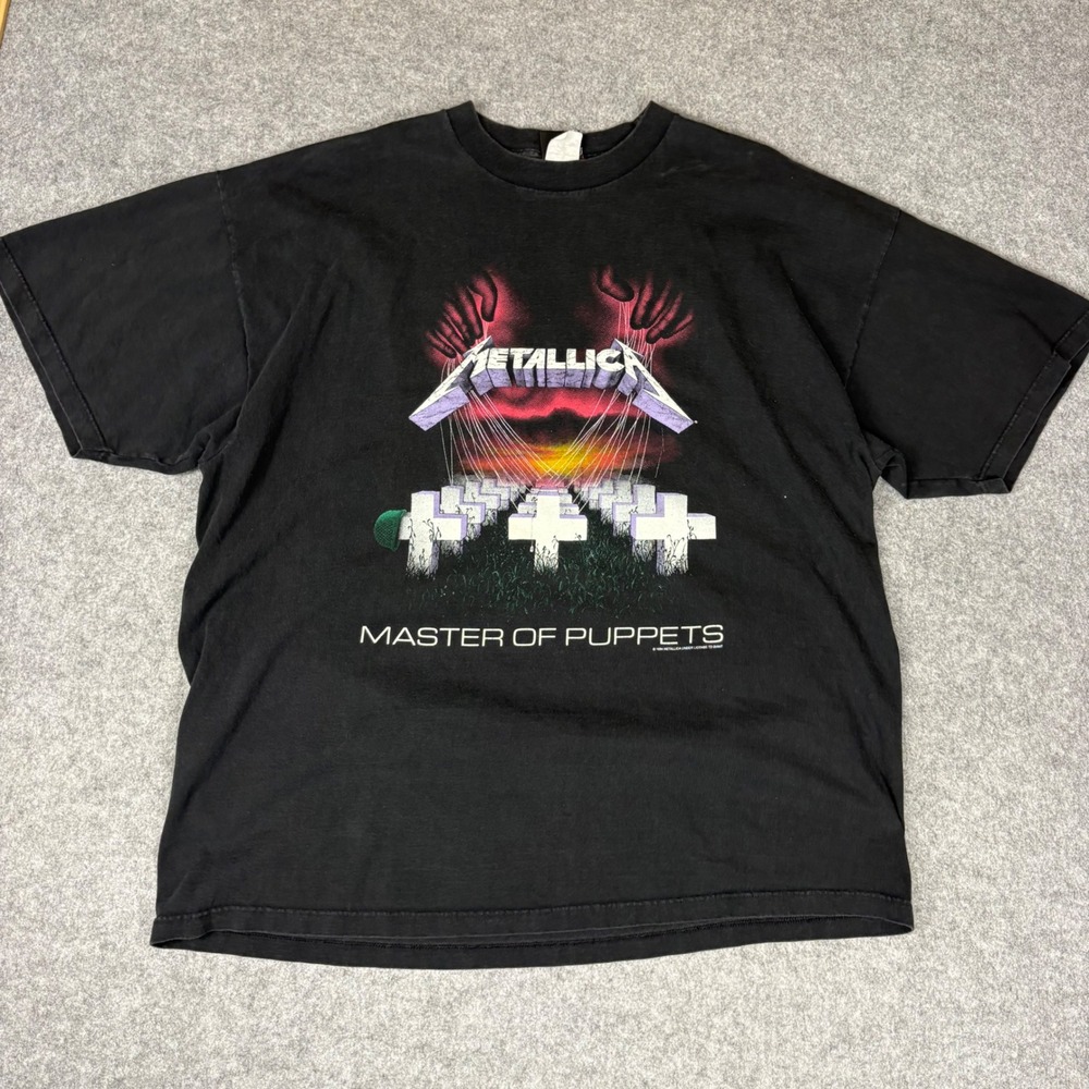 Vintage Metallica Master of Puppets T Shirt‎ 1994 Giant Tag Black Mens XXL